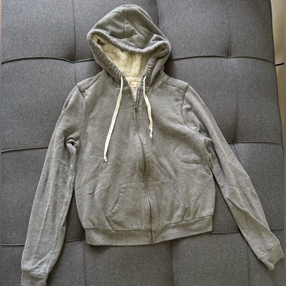 Hollister Gray Zip-Up Hoodie
